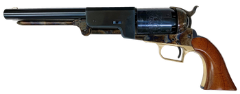 Cimarron CA020C00 1847 Walker Dragoon US 44 6 Shot 9" Blued Steel Barrel Blued Engraved Cylinder Color Case Hardened Steel Frame Walnut Grip Exposed Hammer                                             