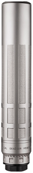 Dead Air NOMAX33XEMAXSIL Nomax 33  Silver .33 Cal Silencer w/ Xemax Adapter & 5/8-24 DA150 Muzzle Brake                                                                                                 
