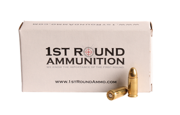 1st Round Ammunition 9mm 124 Grain FMJ Brass Case