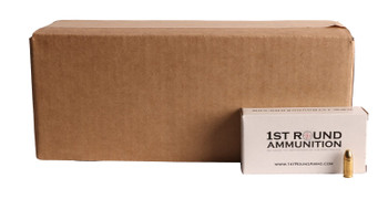 1st Round Ammunition 9mm 124 Grain FMJ Brass Case 1000 Round Case