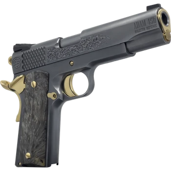 Dickinson LLC DKSN45TBP Adam 1911 Titan Full Size 45 ACP 8+1 5" Black Barrel, Steel B Serrations Slide, Steel Frame w/Beavertail                                                                        