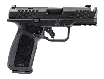 Rost Martin RM1XBCH RM1X Comp Compact 9mm Luger 19+1 4" Black Compensated Match Grade Barrel, Black Tenifer Steel Optic Ready/Serrated Slide, Black Polymer Frame w/Picatinny Rail, Interchangeable Back