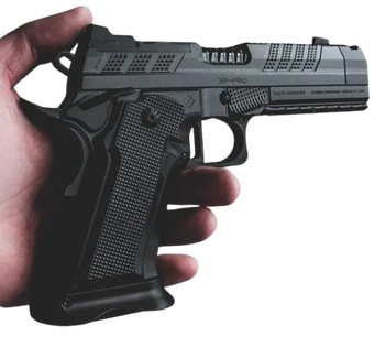 Fusion Firearms XPCOMP9BLKPTR XP Pro Comp 9mm Luger 4.60" Black Tennifer Compensated Bull Barrel, Tennifer QPQ Steel Optic Ready/Ported/Serrated Slide, Black Steel Frame w/Beavertail & Picatinny Rail,