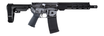 Shark Coast Tactical SCC07435MILGY-P Military 5.56 NATO 30+1 10.50" Black Nitride Threaded Barrel, Aluminum Receiver w/Picatinny Rail, M-LOK Handguard, Polymer SB Tactical SBA3 Brace, Magpul MOE Grip,