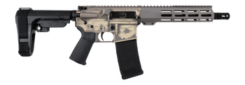 Shark Coast Tactical SCC07428MILFDE-P Military 5.56 NATO 30+1 10.50" Black Nitride Threaded Barrel, 2-Tone FDE Cerakote Aluminum Receiver w/Picatinny Rail, M-LOK Handguard, Polymer SB Tactical SBA3 Br