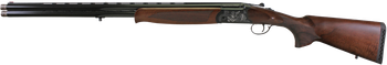 Iver Johnson Arms IJ60020 IJ600  20 Gauge Break Open 3" 2rd 28" Over/Under Vent Rib Barrel, Matte Black Chromed w/Engraving Steel Receiver, Fixed Walnut Checkered Wood Stock & Forend                  