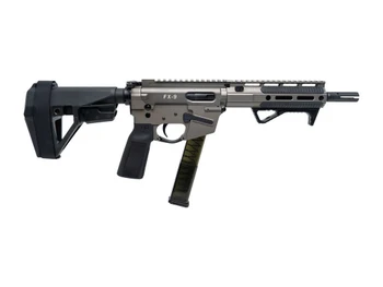 Freedom Ordance FX9P8E-FDE FX9P Elite 9mm Luger 8" Black Nitride Threaded Barrel, Flat Dark Earth Anodized Aluminum Receiver w/Picatinny Rail, M-LOK Handguard, Black Polymer SB Tactical SBA5 Brace, Bl