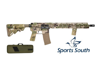Diamondback DB175AK622 DB15 Sports South Exclusive 5.56 NATO 30+1 16" Threaded Barrel, Swamp Stalker Camo w/Logo Cerakote Aluminum Receiver w/Picatinny Rail, M-LOK Handguard, B5 Bravo MultiCam Polyme