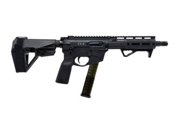 Freedom Ordance FX9P8E-BLK FX9P Elite 9mm Luger 8" Black Nitride Threaded Barrel, Black Anodized Aluminum Receiver w/Picatinny Rail, M-LOK Handguard, Black Polymer SB Tactical SBA5 Brace, Black Polyme