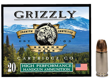 Grizzly Ammo GC9MM29mm Luger 124gr Jacketed Hollow Point 20 Per Box/10 Case
