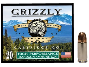 Grizzly Ammo GC9MM29mm Luger 124gr Jacketed Hollow Point 20 Per Box/10 Case