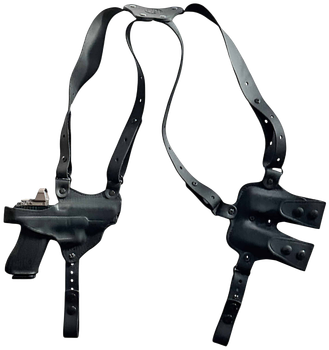 1791 Gunleather NSS1SBLHR  Optic Ready Shoulder Horizontal Black Fits 1911 Right Hand                                                                                                                   