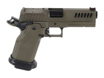 Fierce Firearms FGZ-9-C-GB-CS Grizz Commander 9mm Luger 10+1 4.25" Black Bull Barrel, Optic Ready/Serrated Slide, OD Green Cerakote w/Black Controls Steel Frame w/Accessory Rail, RMR Footprint