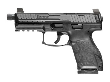 HK 81001230 VP9A1 K Tactical 9mm Luger 15+1 4.70" Black Threaded Barrel, Black Steel Optic Ready/Serrated Slide, Black Polymer Frame w/Picatinny Rail, Textured Grip