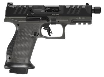 Walther Arms 2871947 PDP Pro SD Compact 9mm Luger 10+1 4.60" Black Threaded Barrel, Black Optic Ready/Serrated Slide, Tungsten Gray Polymer Frame w/Picatinny Rail, Textured Polymer Grip               