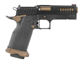 Fierce Firearms FGZ-9-C-BBZ-CS Grizz Commander 9mm Luger 10+1 4.25" Black Bull Barrel, Steel Optic Ready/Serrated Slide, Burnt Bronze Cerakote w/Black Controls Steel Frame w/Accessory Rail, RMR Footpr