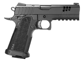 Girsan 395068 Witness2311 CMXX 45 ACP 11+1 4.25" Black Ported w/Integral Compensator Bull Barrel, Black Steel Lightening Cut/Optic Ready/Serrated Slide, Black Polymer Frame w/Beavertail & Picatinny Ra