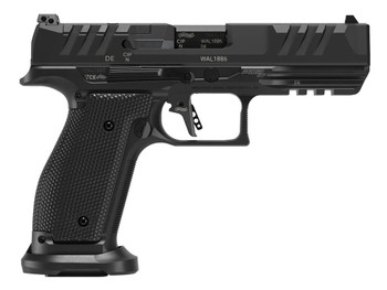 Walther Arms 289700810 PDP Full Size 9mm Luger 10+1 4.50" Black Polygonal Rifled Barrel, Black Optic Ready/Serrated Slide, Black Steel Frame w/Picatinny Rail, Textured Wraparound Grip