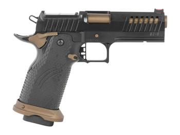 Fierce Firearms FGZ-9-C-BBZ Grizz Commander 9mm Luger 19+1 4.25" Black Bull Barrel, Steel Optic Ready/Serrated Slide, Burnt Bronze Cerakote w/Black Controls Steel Frame w/Accessory Rail, RMR Footprint