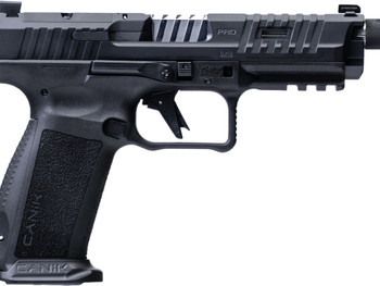 Canik HG7069-N Mete SFT Pro Full Size 9mm Luger 20+1 18+1 5" Chrome Plated Threaded Barrel, Stingray Steel Optic Ready/Serrated Slide, Stingray Polymer Frame w/Picatinny Rail, Interchangeable Backstra