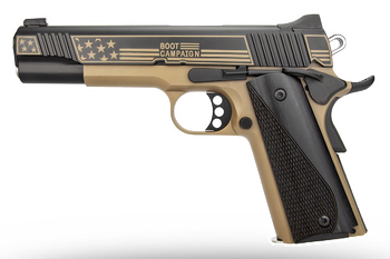 Kimber Mfg, Inc 3700896 DS Warrior LW Boot Campaign Bundle 9mm Luger 20+1 5" Stainless Deep Crown Barrel, KimPro Black Stainless Steel Engraved/Optic Cut/Serrated Slide, Black Anodized Aluminum Frame 