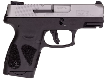 Taurus 1-G2S939 G2S  Compact Frame 9mm Luger 7+1 3.26" Matte Stainless Steel Barrel, Matte Stainless Steel Serrated Slide, Black Polymer Frame w/Accessory Rail, Black Polymer Grip                     