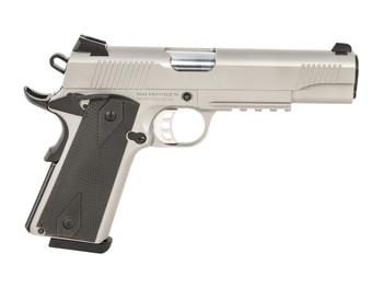 Tisas Arms 10100533 1911 Duty 45 ACP 8+1 5" Stainless Steel Barrel, Serrated Slide & Frame w/Picatinny Rail, Black Rubber Grip