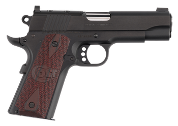 Colt Mfg O4940XE-OR Commander Combat 45 ACP 8+1 4.25" Stainless Barrel, Matte Black Carbon Steel Optic Ready/Serrated Slide, Matte Black Anodized Steel Frame w/Beavertail, Black Cherry G10 Grip, Ambid