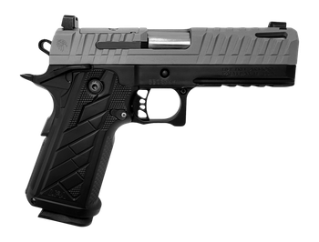 Live Free Armory HG8642-N Apollo 11 V2 Compact 9mm Luger 18+1 4.15" Stainless Barrel, Gray Cerakote Steel Optic Ready/Serrated Slide, Black Cerakote Steel Frame w/Beavertail & Picatinny Rail, Black Al