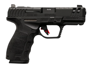 Sarsilmaz SAR9CG3BL10 SAR9 Gen3 Compact 9mm Luger 10+1 4.10" Black Barrel, Black Steel Optic Cut/Serrated Slide, Black Polymer Frame w/Picatinny Rail, Textured Grip, RMSc Footprint                    