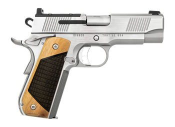 Kimber Mfg, Inc 3500405 Next Generation Pro 9mm Luger 9+1 4" Stainless Crowned Bull Barrel, Matte Stainless Steel Optic Ready/Serrated Slide, Matte Stainless Steel Frame w/Beavertail, Black Walnut w/G