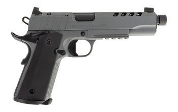 Tisas Arms 10100558 1911 Night Stalker SF 10mm Auto 8+1 5.11" Black Threaded Barrel, Gray Cerakote Carbon Steel Lightening Cut/Serrated Slide, Gray Cerakote Carbon Steel Frame w/Beavertail & Picatinny