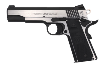 Colt Mfg O1070CEOR Combat Elite Government Full Size 45 ACP 8+1 5" Stainless National Match Barrel Two-Tone Elite Stainless Steel Optic Ready/Serrated Slide & Frame w/Beavertail, Ambidextrous         
