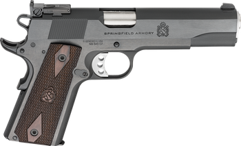 Springfield Armory PX9419ADJ 1911 Garrison Full Size 9mm Luger 9+1 5" Stainless Match Grade Barrel, Blued Carbon Steel Serrated Slide, Blued Carbon Steel Frame w/Beavertail, Thinline Wood Grip        