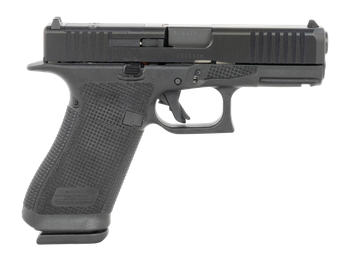 Glock U64550203 G45 Gen6 Crossover Frame 9mm Luger 17+1 4.02" Black GMB Barrel, Black nDLC Steel Optic Ready/Serrated Slide, Black Polymer Frame w/Accessory Rail, Interchangeable Backstrap Grip, Ambid