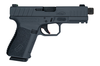 TriStar 85782 Apoc Pro 9mm Luger 15+1 4.50" Black Threaded Barrel, Sniper Gray Cerakote Steel Optic Ready/Serrated Slide, Sniper Gray Polymer Frame w/Picatinny Rail, Interchangeable Backstrap Grip, Ri