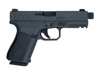 TriStar 85782 Apoc Pro 9mm Luger 15+1 4.50" Black Threaded Barrel, Sniper Gray Cerakote Steel Optic Ready/Serrated Slide, Sniper Gray Polymer Frame w/Picatinny Rail, Interchangeable Backstrap Grip, Ri