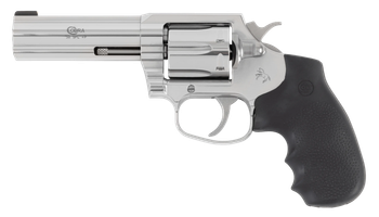 Colt Mfg COBRASB4BB Cobra  38 Special +P 6 Shot 4" Stainless Steel Barrel, Cylinder & Frame, Black Hogue Overmolded Grip, Exposed Hammer                                                                