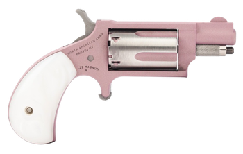 North American Arms 22MSROSE Mini-Revolver  22 WMR 5 Shot 1.13" Rose Gold Cerakote Stainless Steel Barrel & Frame, Rose Gold/Stainless Cylinder, White Pearlite Grip, Stainless Exposed Hammer,         