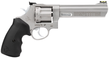 Taurus 2-608069CMP 608 Competition 357 Mag/38 Special +P 8 Shot 6" Matte Stainless Steel Barrel, Cylinder & Frame, Black Finger Grooved Grip, Transfer Bar Safety, Exposed Hammer                       