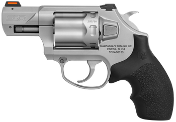 Diamondback DB0700S711 SDR  Small 357 Mag/38 Special +P 6 Shot 2" Glass Bead Stainless Steel Barrel, Cylinder & Frame, Black Hogue Rubber Grip, Exposed Hammer                                          