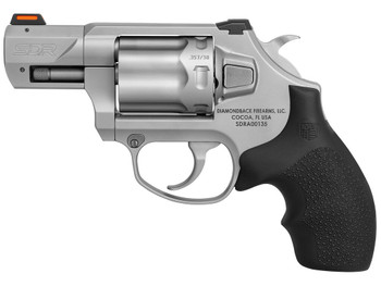 Diamondback DB0700S711 SDR Small 357 Mag/38 Special +P 6 Shot 2" Glass Bead Stainless Steel Barrel, Cylinder & Frame, Black Hogue Rubber Grip, Exposed Hammer