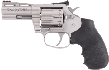 Colt Mfg KCOBRA22SP3RFO King Cobra  22 LR 10 Shot 3" Stainless Vent Rib Barrel, Stainless Cylinder & Frame, Black Rubber Grip                                                                           