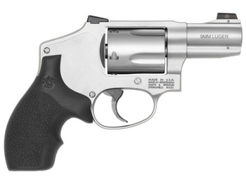 Smith & Wesson 14295 Model 940 J-Frame 9mm Luger 5 Shot 2.17" Stainless Steel Barrel, Cylinder & Frame, Black Hogue Rubber Grip, Concealed Hammer