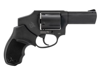 Taurus 2-650131 650 Small 357 Mag/38 Special +P 5 Shot 3" Matte Black Alloy Steel Barrel, Cylinder & Frame, Black Rubber Grip, Transfer Bar Safety, Concealed Hammer