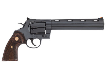 Colt Mfg ANACONDABP8WTS Anaconda Large 44 Mag 6 Shot 8" Blued Vent Rib Barrel, Cylinder, Drilled & Tapped Steel Frame, Hogue Finger Grooved Grip, Exposed Hammer