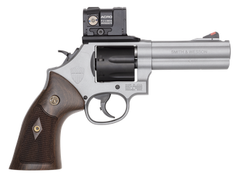 Smith & Wesson 14635 Model 686 SPEC R Bundle 357 Mag/38 Special +P 7 Shot, 4.13" Titanium Cerakote PowerPort Stainless Steel Vented Barrel & Frame, Black PVD Cylinder, Checkered Wood Grip, Aimpoint Ac