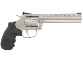 Colt Mfg KCOBRA22SM6RFO King Cobra Target 22 LR 6 Shot 6" Matte Stainless Steel Vent Rib Barrel, Matte Stainless Stainless Steel Frame & Cylinder, Black Hogue Overmolded Grip, Exposed Hammer