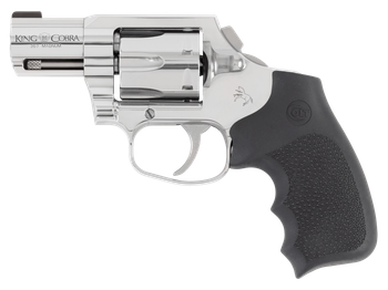 Colt Mfg KCOBRASB2RBB King Cobra  357 Mag 6rd Shot 2" Stainless Steel Barrel, Cylinder & Frame, Black Hogue Overmolded Grip, Exposed Hammer, DAO                                                        