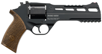 Chiappa Firearms 340.343 Rhino 60DS 10mm Auto 6 Shot 6" Black Anodized Picatinny Rail/Vent Rib Barrel, Black Cylinder, Black Anodized Aluminum Frame w/Picatinny Rail, Walnut Grip                      